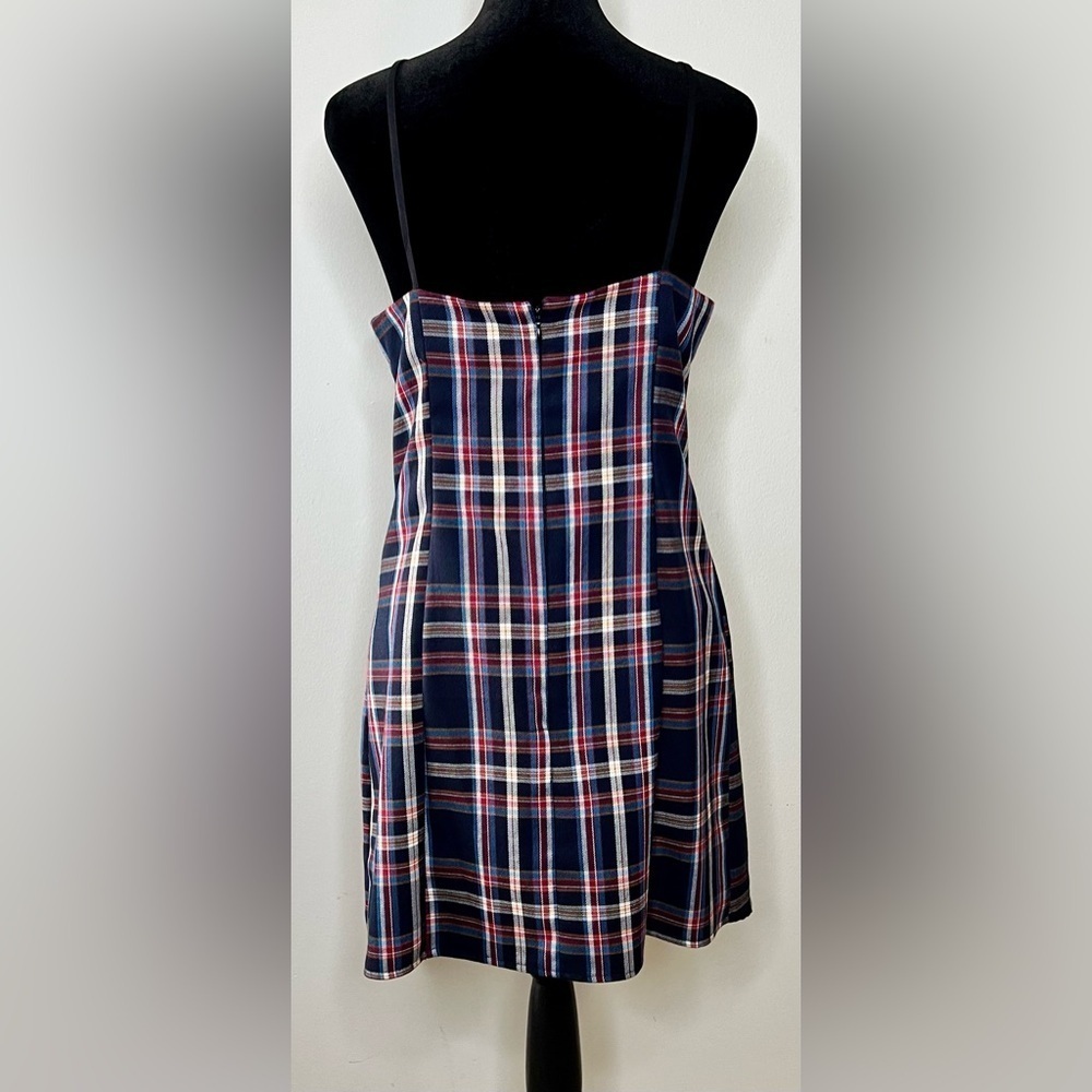 Urban Outfitters Y2K Red White and Blue summer preppy plaid dress petite small - Picture 5 of 8